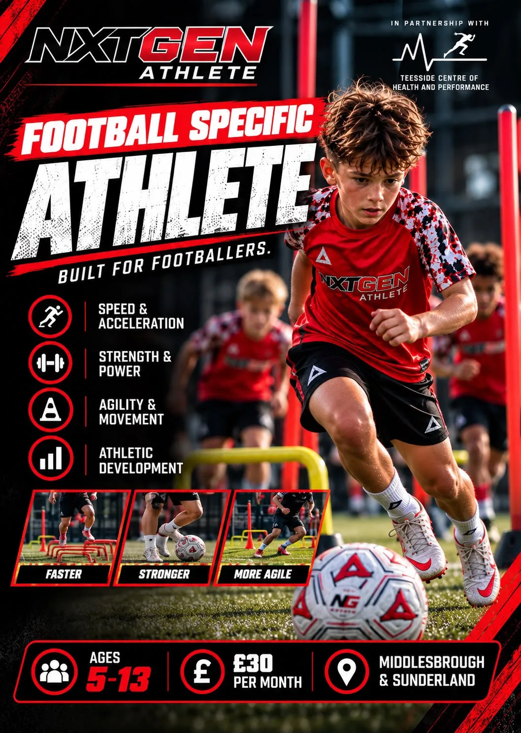Athlete football training